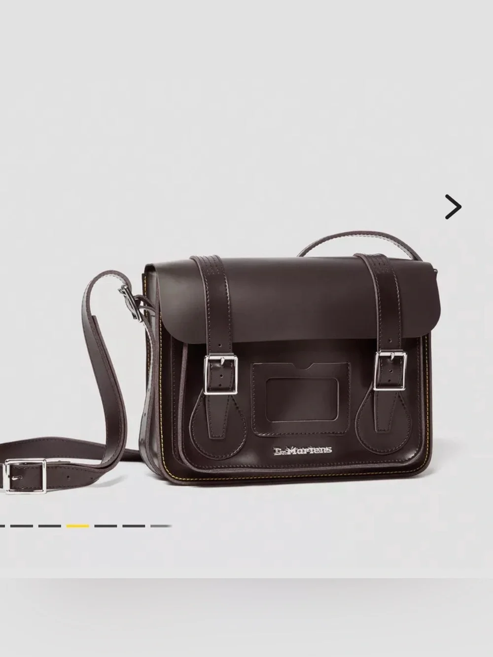 Dr. Martens classic burgundy 11 inch messenger bag